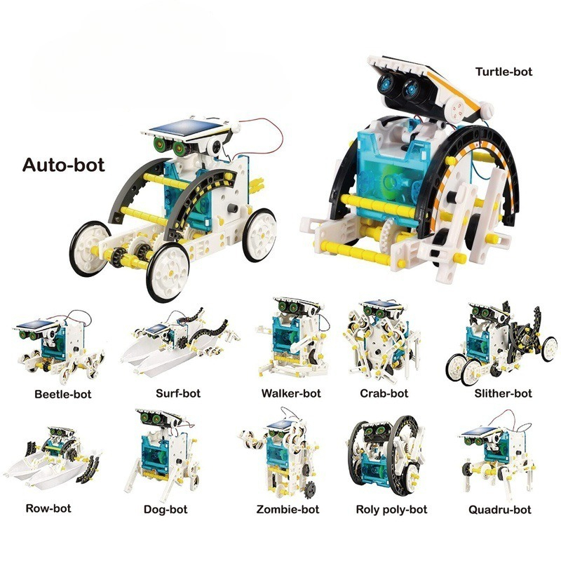 Stem Solar Robot Kit For Kids - ชุดหุ่นยนต์พลังงานแสงอาทิตย์ DIY ชุดทดลองวิทยาศาสตร์ STEM ของขวัญเพื่อการศึกษา ชุดหุ่นยนต์พลังงานแสงอาทิตย์สำหรับเด็ก