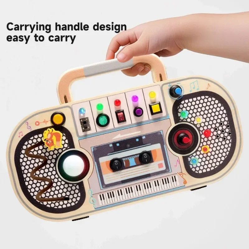 ของเล่นมอนเตสซอรี่สำหรับเด็กเล - Montessori Wooden Busy Board Toddler บทวิจารณ์และราคา
