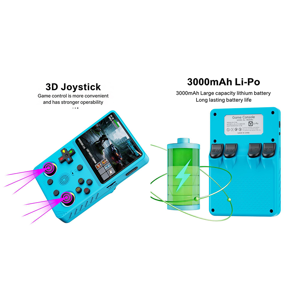 RG36MAX เครื่องเล่นเกมพกพาสไตล - Retro Handheld Game Console R36S บทวิจารณ์และราคา